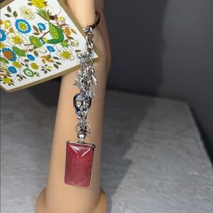 Artesian, glass cabochon, rocker keychain/bag, charm new without tags